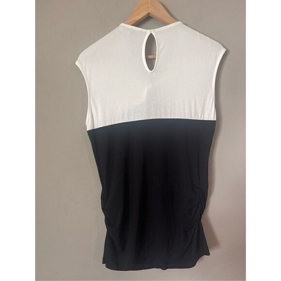 Vince Camuto Sleeveless Black White Classic Summer Top new Lg - Picture 5 of 6